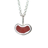 Red Sea Glass Heart Necklace