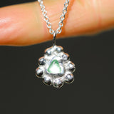 Green Sea Glass Sun Necklace