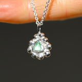 Green Sea Glass Sun Necklace