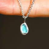 Blue Sea Glass Necklace