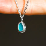 Blue Sea Glass Necklace