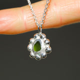 Green Sea Glass Sun Necklace