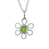Sea Glass Flower Necklace