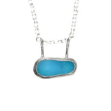 Blue Sea Glass Necklace