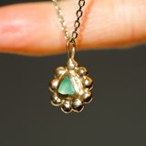 Sea Glass Sun Necklace - Gold Vermeil