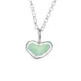 Green Sea Glass Heart Necklace