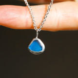 Blue Sea Glass Necklace