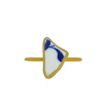 Ceramic Ring, Gold Vermeil - Size R