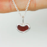 Red Sea Glass Heart Necklace