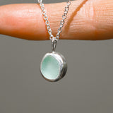 Light Blue Sea Glass Necklace