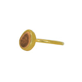 Ceramic Ring, Gold Vermeil - Size P