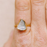 Abalone Ring, Gold Vermeil - Size P