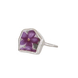 Purple Flower Ring - Size Q