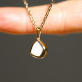 White Sea Glass Necklace - Gold Vermeil