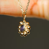 Sea Glass Sun Necklace - Gold Vermeil