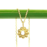 Sea Glass Sun Necklace - Gold Vermeil