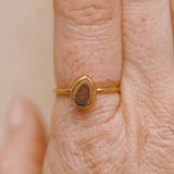Ceramic Ring, Gold Vermeil - Size P