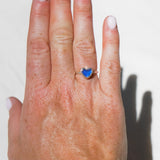 Blue Sea Glass Heart - Size N