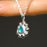 Blue Sea Glass Sun Necklace