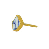 Ceramic Ring, Gold Vermeil - Size N