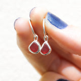 Red Sea Glass Hoops