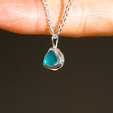 Blue Sea Glass Necklace