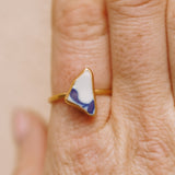 Ceramic Ring, Gold Vermeil - Size R