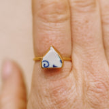 Ceramic Ring, Gold Vermeil - Size O 1/2