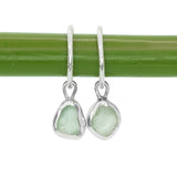 Light Blue Sea Glass Hoops