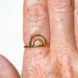 Rainbow Ring, Gold Vermeil - Size P