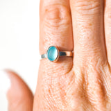 Light Blue Sea Glass - Size Q