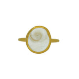 Shiva Shell Ring, Gold Vermeil - Size Q