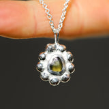 Green Sea Glass Sun Necklace