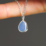 Blue Sea Glass Necklace