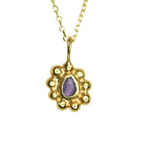 Sea Glass Sun Necklace - Gold Vermeil