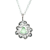 Green Sea Glass Sun Necklace