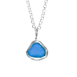 Blue Sea Glass Necklace