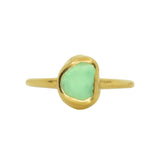 Green Sea Glass, Gold Vermeil - Size L