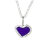 Blue Sea Glass Heart Necklace