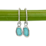Blue Sea Glass Hoops