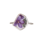 Purple Flower Ring - Size O