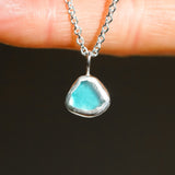 Blue Sea Glass Necklace