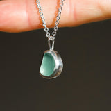 Light Blue Sea Glass Necklace