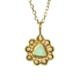 Sea Glass Sun Necklace - Gold Vermeil