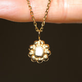 Sea Glass Sun Necklace - Gold Vermeil