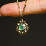 Sea Glass Sun Necklace - Gold Vermeil