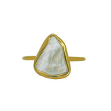 Abalone Ring, Gold Vermeil - Size P