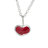 Red Sea Glass Heart Necklace