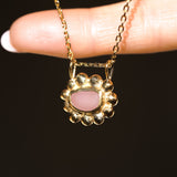 Sea Glass Sun Necklace - Gold Vermeil