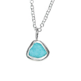 Blue Sea Glass Necklace